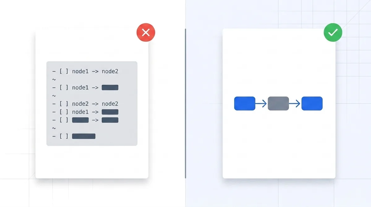 Mermaid diagram exported as plain text by pandoc versus rendered correctly